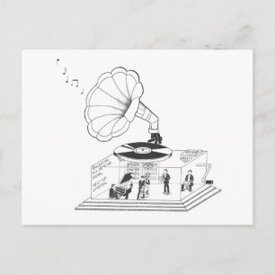 Carte Postale Comment fonctionne un Gramophone ?
