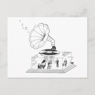 Carte Postale Comment fonctionne un Gramophone ?