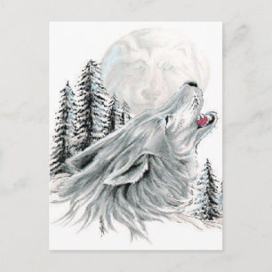 Carte Postale Comment hurler au visage dans la lune