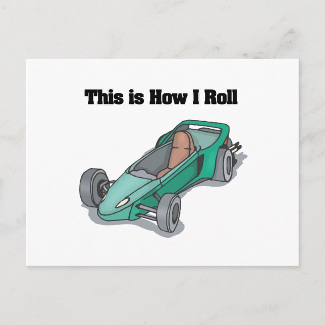 Carte Postale Comment je roule (karting) (Devant)