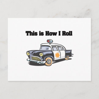 Carte Postale Comment je roule (Police/Cop Car)