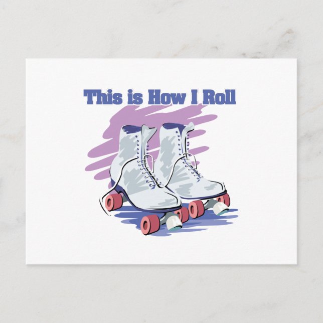 Carte Postale Comment je roule (Roller Skates) (Devant)