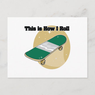 Carte Postale Comment je roule (Skateboard)