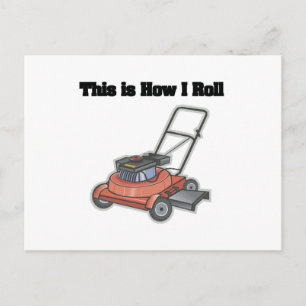 Carte Postale Comment je roule (tondeuse de pelouse)