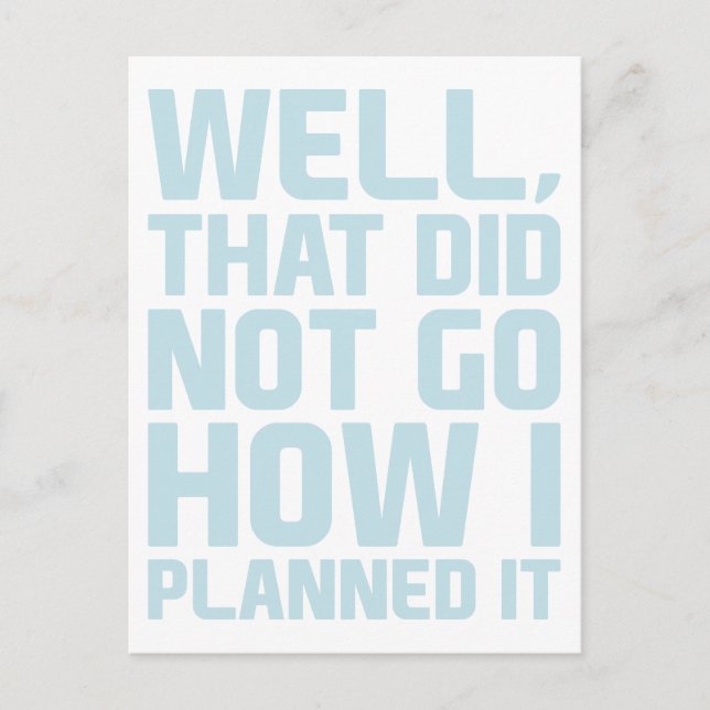 Carte Postale Comment L'A Planifié (Devant)