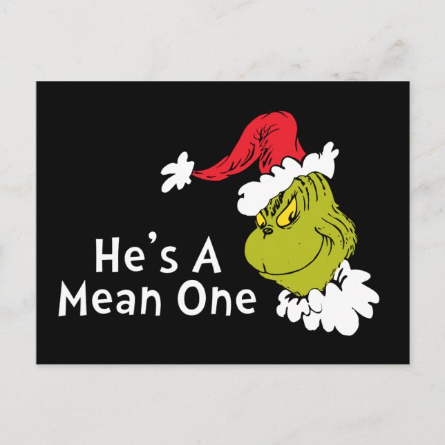 Carte Postale Comment le Grinch a volé Noël | C'est un méchant (Devant)