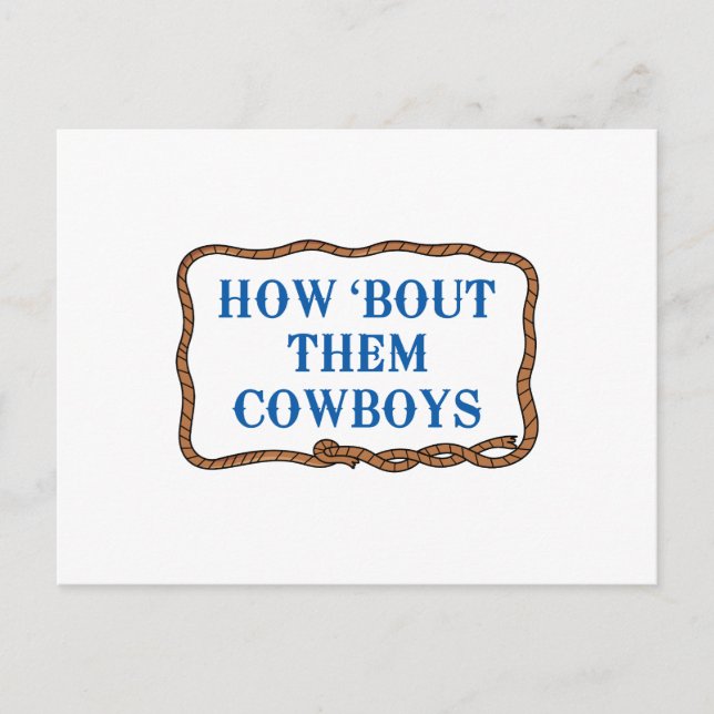 CARTE POSTALE COMMENT LES COWBOYS (Devant)