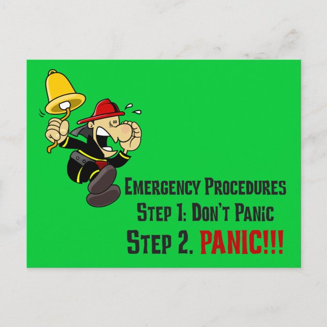 Carte Postale Comment les pompiers réagissent à votre situation  (Devant)