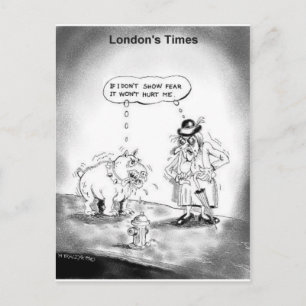 Carte Postale Comment Peur Un Gros Chien Drôle Drôle Dons De Des