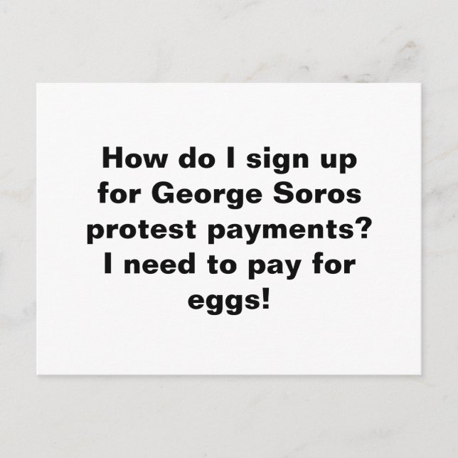Carte Postale Comment puis-je m'inscrire aux paiements de protes (Devant)