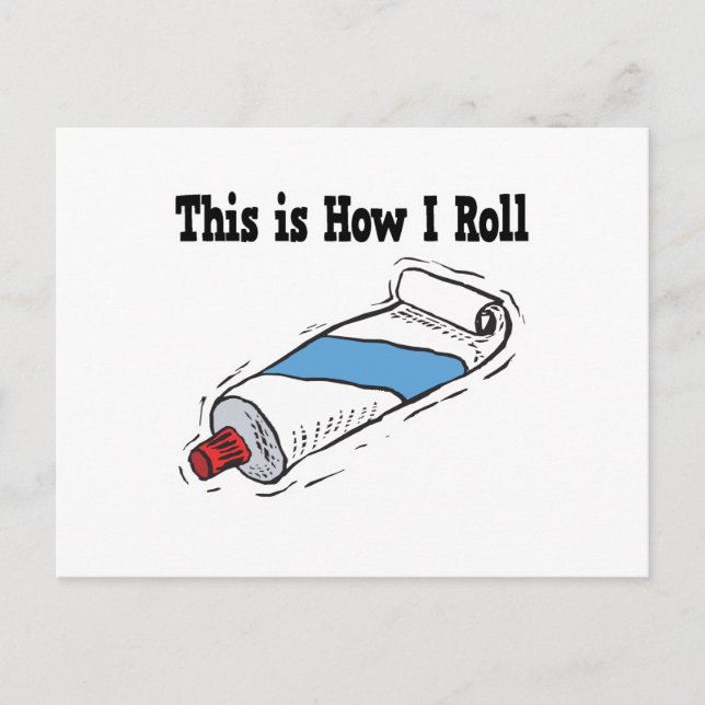 Carte Postale Comment rouler le tube de dentifrice (Devant)
