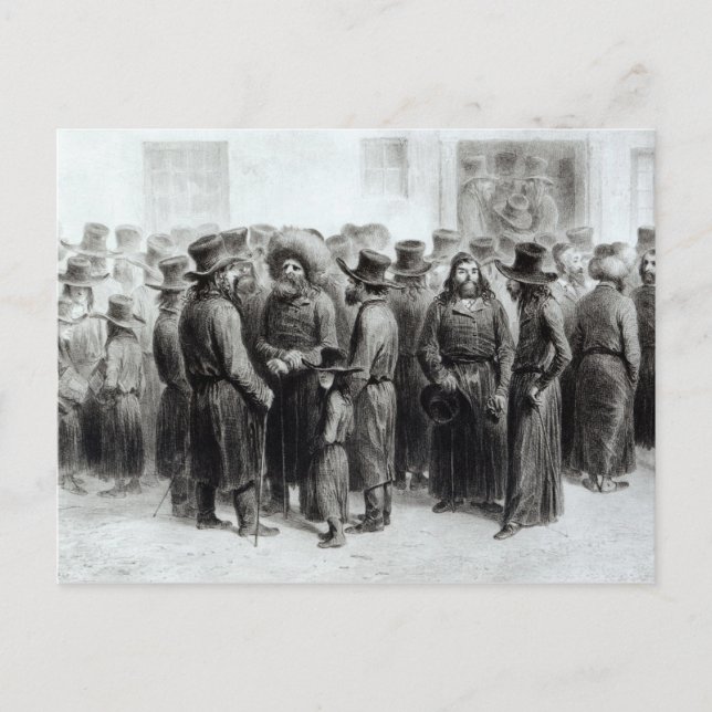 Carte Postale Commerçants et marchands juifs (Devant)