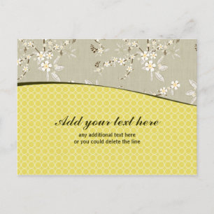 Carte postale commerciale de fleurs grises or pers