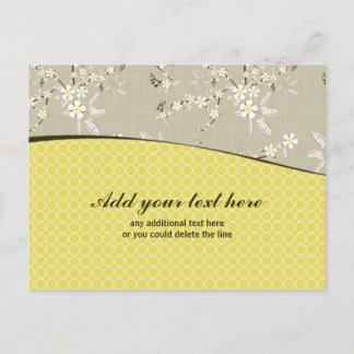 Carte postale commerciale de fleurs grises or pers