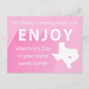 Carte postale commerciale du Texas Valentine's Day