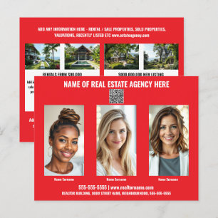 Carte postale commerciale Realtor rouge blanc