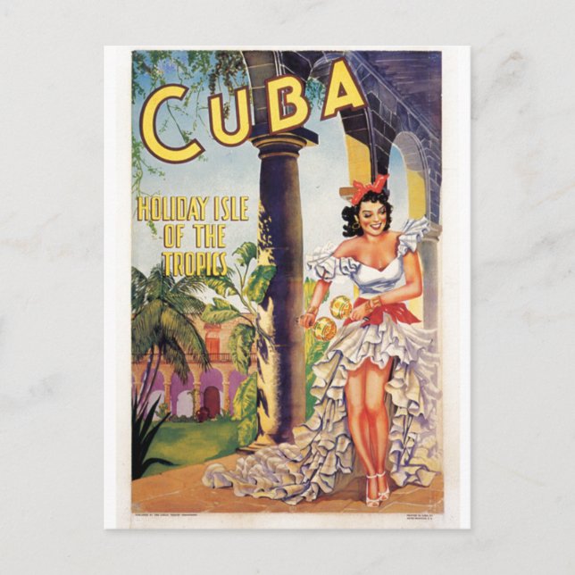Carte Postale Commission Touristique Cubaine vintage Tropics Tra (Devant)