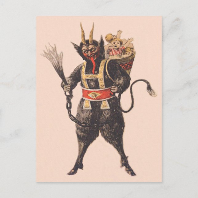 Carte Postale Commutateur Krampus Kidnapping (Devant)