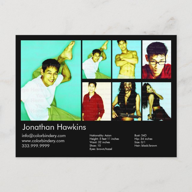 Carte Postale Comp. Acteur et modèle noir (Devant)