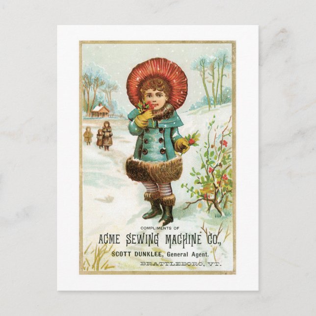 Carte Postale Compagnie de machines à coudre Acme (Devant)