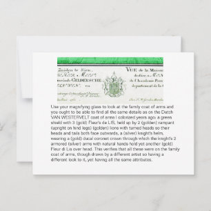 Carte Postale comparez les détails des armoiries.