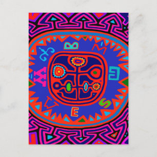 Carte Postale Compas Mola indienne de Kuna