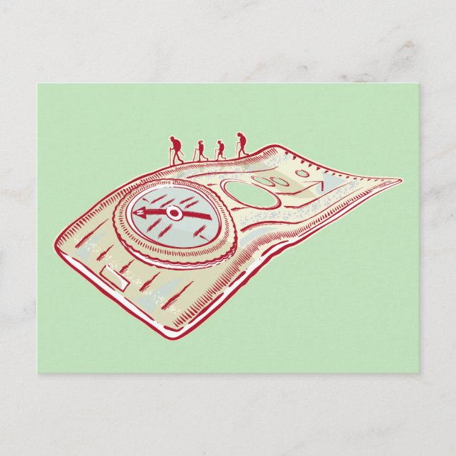 Carte Postale Compas randonnée (Devant)
