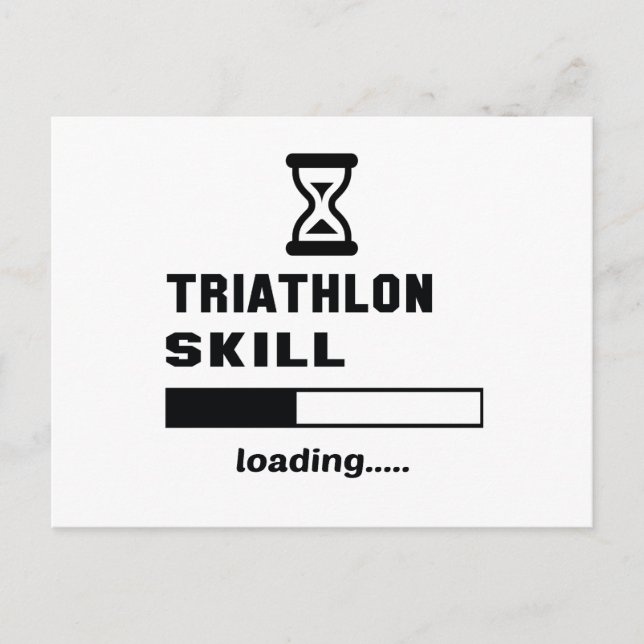 Carte Postale Compétence en triathlon Chargement...... (Devant)