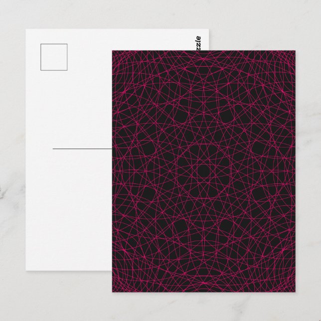 Carte postale complète Neon Grid (Noir) - Personna (Devant / Derrière)