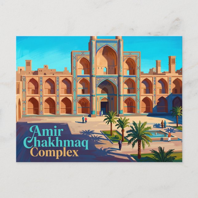 Carte Postale Complexe Amir Chakhmaq Iran (Devant)