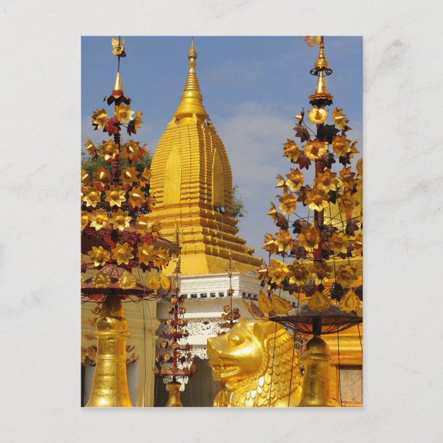 Carte Postale Complexe de la pagode Shwe Zigon à Bagan (Pagan), (Devant)