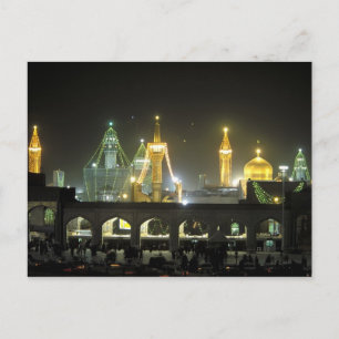 Carte Postale Complexe du sanctuaire de l'Imam Reza la nuit, Mac