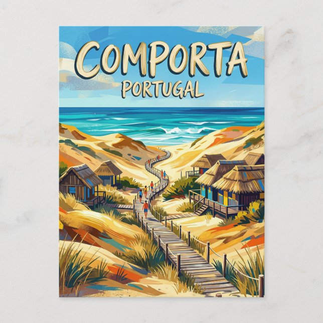 Carte Postale Comporta Portugal (Devant)