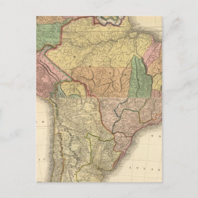 Carte Postale Composite de l'Amérique du Sud (Devant)