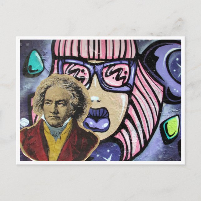 Carte Postale compositeur d'art urbain (Devant)