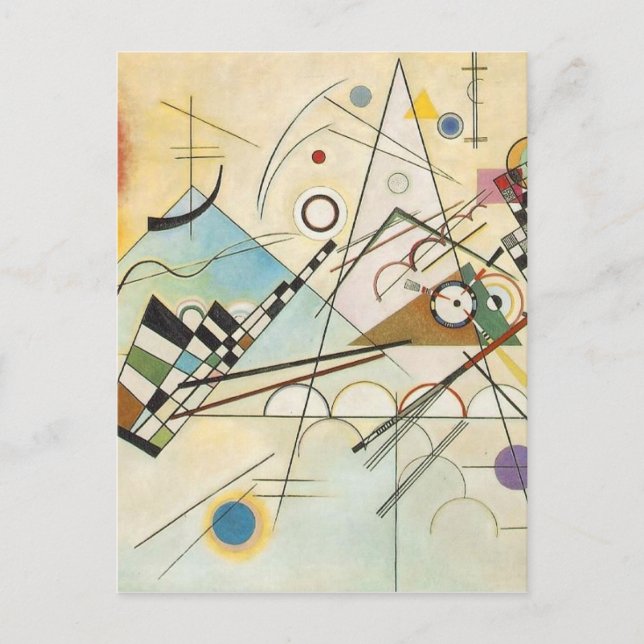 Carte Postale Composition 8 Peinture Kandinsky (Devant)