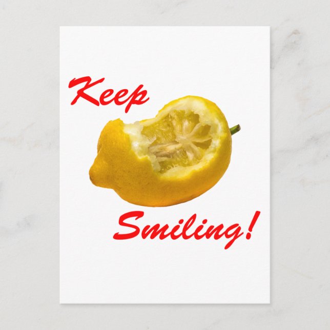 Carte Postale Composition de citron Continuez à sourire ! (Devant)