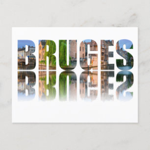 Carte Postale Composition de la photo texte de Bruges