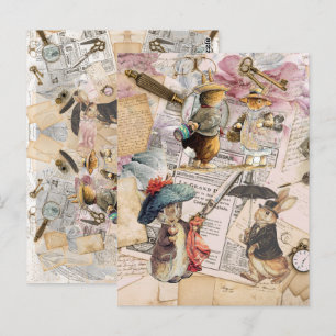 Carte Postale composition de lapin