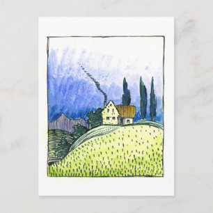 Carte Postale Composition de Pavement et Prairie par Wiener