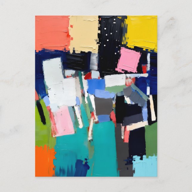 Carte Postale Composition d'œuvre d'art abstrait  (Devant)