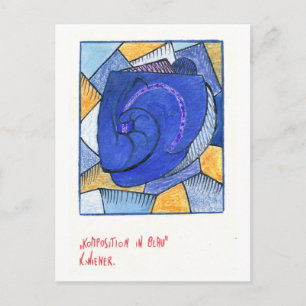 Carte Postale Composition en bleu (c. 1921) de Karl Wiener