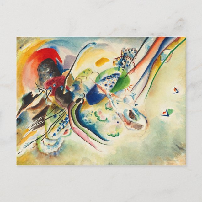 Carte Postale Composition, Étude pour l'image avec deux points r (Devant)