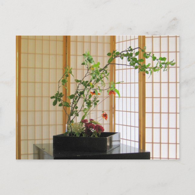 Carte Postale composition florale en zen (Devant)