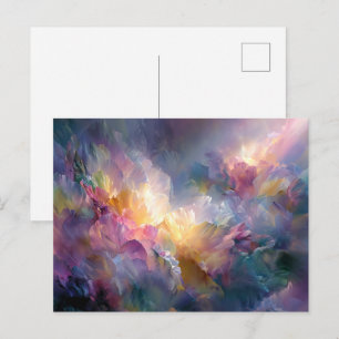 Carte Postale Composition florale pastel abstraite lumineuse
