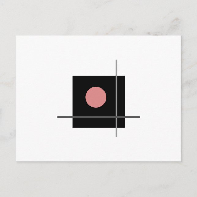 Carte Postale Composition géométrique classique Bauhaus Grey (Devant)
