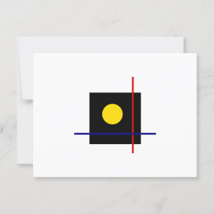 Carte Postale Composition géométrique classique du Bauhaus