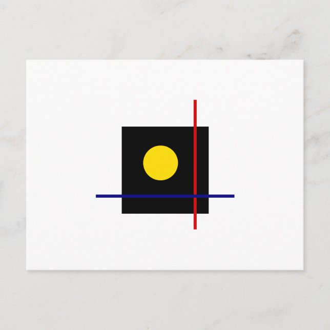 Carte Postale Composition géométrique classique du Bauhaus (Devant)