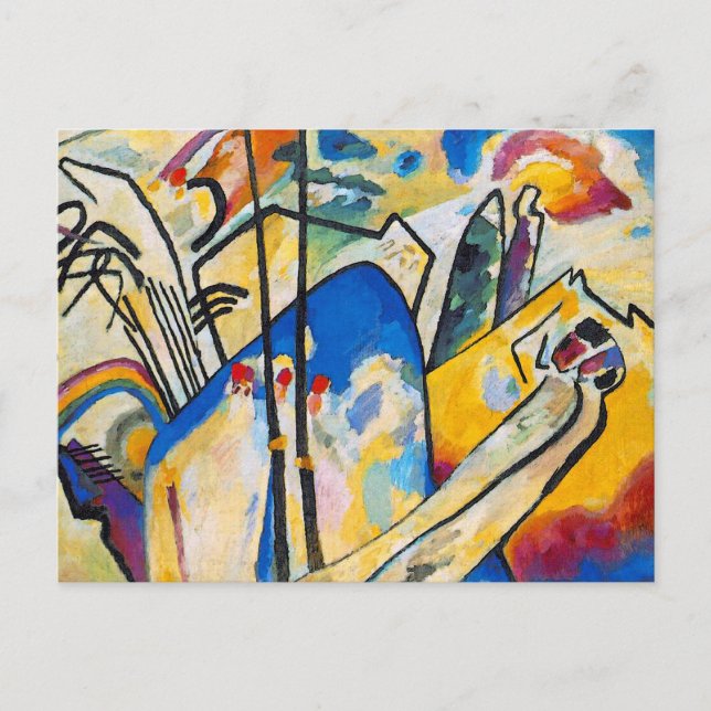 Carte Postale Composition quatre de Wassily Kandinsky - Art abst (Devant)