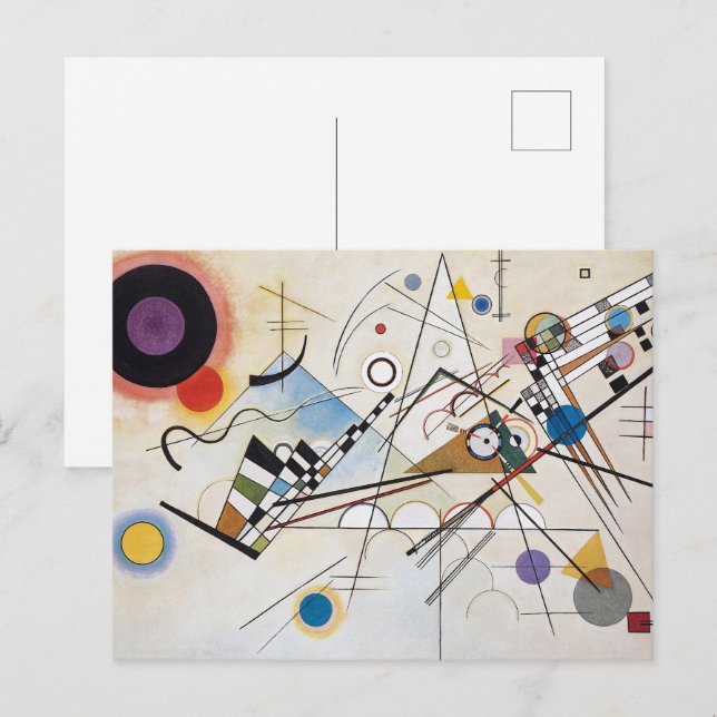 Carte Postale Composition VIII de Kandinsky Art Abstrait (Devant / Derrière)